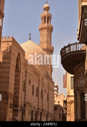 Zaher Barqouq moschea, El Moez Street, Il Cairo Foto Stock