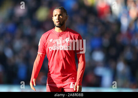 Cardiff, Regno Unito. Decimo Nov, 2019. Kasey Palmer di Bristol City guarda a. EFL Skybet partita in campionato, Cardiff City v Bristol City a Cardiff City Stadium domenica 10 novembre 2019. Questa immagine può essere utilizzata solo per scopi editoriali. Solo uso editoriale, è richiesta una licenza per uso commerciale. Nessun uso in scommesse, giochi o un singolo giocatore/club/league pubblicazioni. pic da Andrew Orchard/Andrew Orchard fotografia sportiva/Alamy Live news Credito: Andrew Orchard fotografia sportiva/Alamy Live News Foto Stock