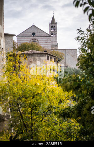 Basilica di Santa Chiara, Assisi, Umbria, Italia, Europa Foto Stock