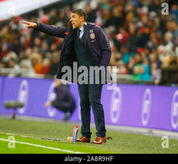 Londra, Inghilterra. Novembre 09: Phil Nevill manager dell'Inghilterra donne durante le donne amichevole internazionale tra le donne in Inghilterra e in Germania le donne a noi Foto Stock