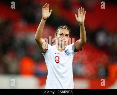 Londra, Inghilterra. Novembre 09: Jodie Taylor di Inghilterra donne durante le donne amichevole internazionale tra le donne in Inghilterra e in Germania le donne a Wembley s Foto Stock