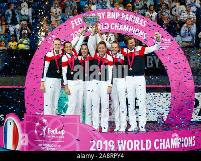 La Francia vince il 2019 Fed Cup a RAC Arena, Perth, Australia domenica 10 novembre Foto Stock