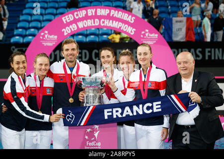 La Francia vince il 2019 Fed Cup a RAC Arena, Perth, Australia domenica 10 novembre Foto Stock