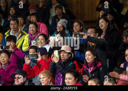 Foto di Tim Cuff - 9 Ottobre 2019 - TSS Earnslaw steamship, Lago Waktipu, Queenstown, New Zealand Nuova Zelanda Foto Stock