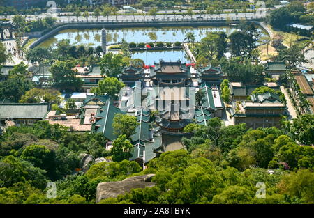 Nanputuo antico tempio buddista complesso vista aerea, Xiamen, Cina Foto Stock