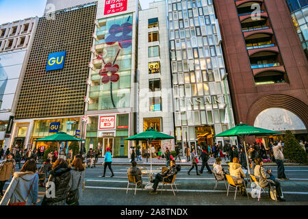 Ginza dictrict, Chuo, Tokyo, Giappone, Asia Foto Stock