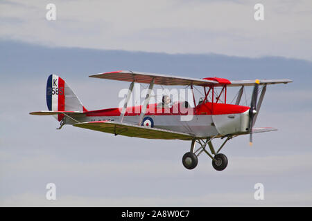 De Havilland Tiger Moth DH82A in volo Foto Stock