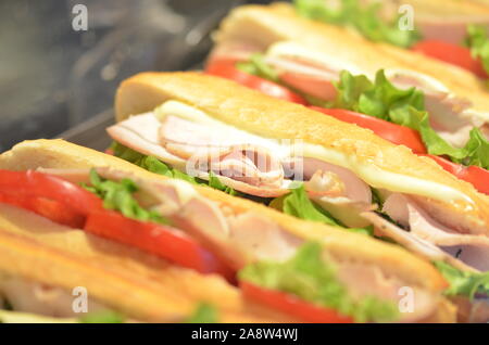 gustosi panini e antipasti italiani Foto Stock