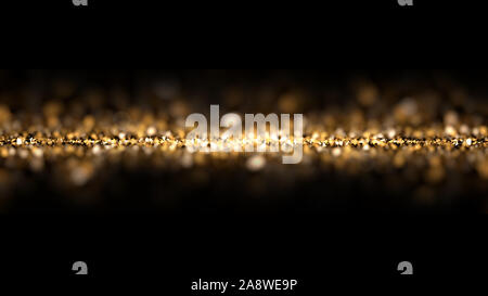 Glitter nero sfondo isolato. 3D rendering 3d'illustrazione. Foto Stock