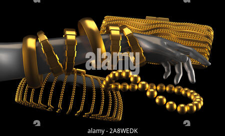 Accessori. 3d'Illustrazione 3D rendering Foto Stock