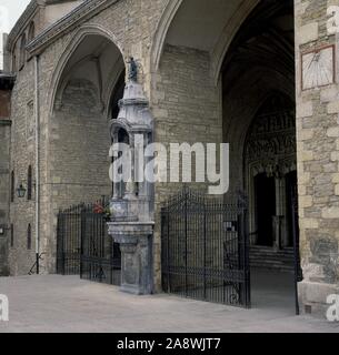 PORTADA DE S MIGUEL CON LA Virgen Blanca. Posizione: ST. MICHAEL's Church. VITORIA. ALAVA. Spagna. VIRGEN BLANCA. SANTA MARIA LA BLANCA. Foto Stock