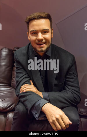 Bangkok, Tailandia - Novembre 1,2019 : Liam Payne cera figura visualizzare presso il Museo di Madame Tussauds,Siam Discovery in Bangkok in Thailandia. Foto Stock
