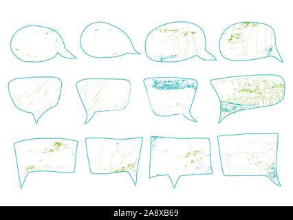 Fumetti set. Bundle di disegnati a mano elementi. Vector illustartion. Illustrazione Vettoriale