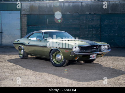 1970 Dodge Challenger 440 Six Pack classic American muscle car Foto Stock