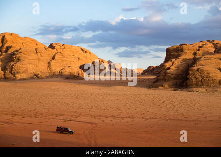 Wadi Rum Desert in Giordania Foto Stock