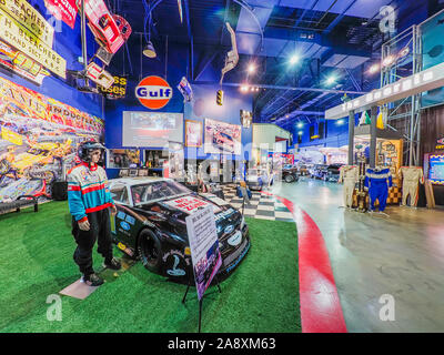 Interno della Georgia Racing Hall of Fame Dawsonville in Georgia negli Stati Uniti Foto Stock