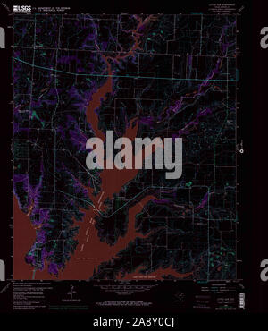 USGS TOPO Map Texas TX poco Elm 109235 1969 24000 Restauro invertito Foto Stock