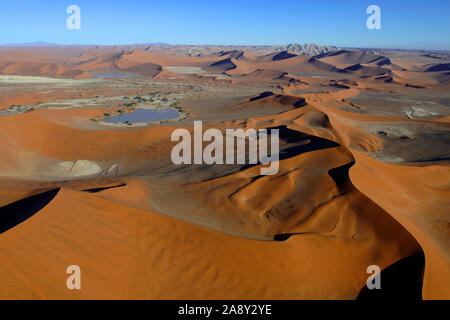 Namibwueste, Luftaufnahme, Namibia Foto Stock
