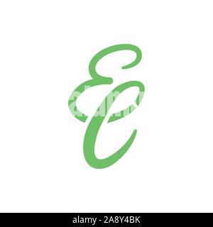 Lettera iniziale CE o CE vettore logo logo design Illustrazione Vettoriale