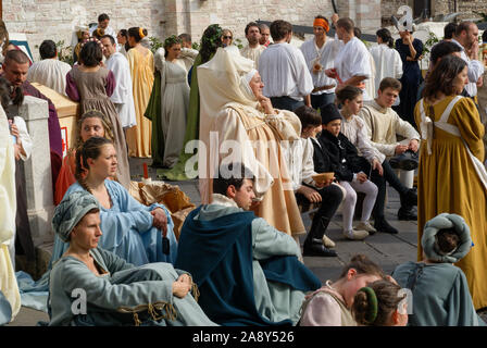 Calendimaggio 2009 - Mittelalterliches Fest di Assisi, Italien, Europa Foto Stock