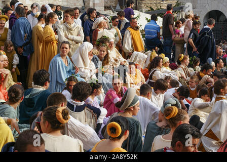 Calendimaggio 2009 - Mittelalterliches Fest di Assisi, Italien, Europa Foto Stock