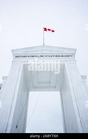 Arco della Pace in USA-Canada valico di frontiera a Blaine/Surrey, noto anche come il Douglas Crossing. Blaine, WA. Stati Uniti d'America Foto Stock