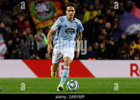 Barcellona, 09-11-2019. LaLiga 2019/ 2020, la data 13. Barcellona - Celta. Denis Suarez di RC CELTA Foto Stock