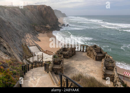 Silveira, Formosa Beach, Santa Cruz, Torres Vedras, Portogallo, Europa Foto Stock