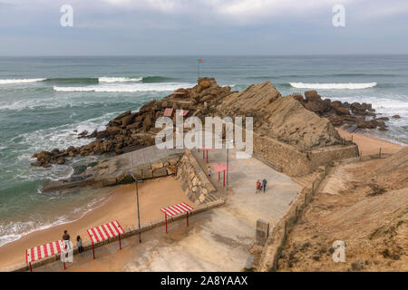 Silveira, Formosa Beach, Santa Cruz, Torres Vedras, Portogallo, Europa Foto Stock