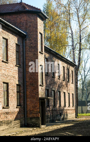 Auschwitz Birkenau nazista tedesco la concentrazione e la morte camp, Polonia Foto Stock