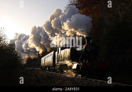 5541 capi lungo la Foresta di Dean treno alla fucina superiore. Foto Stock