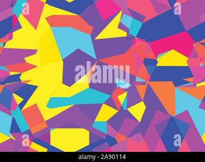 Colorato modello senza cuciture con caotico di forme geometriche Illustrazione Vettoriale