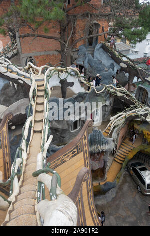 Interessante architettura al Crazy House di Dalat / Da Lat Vietnam Foto Stock