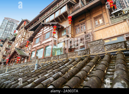 Tenebrologo Hongyadong dell antica città di Chongqing Cina Foto Stock