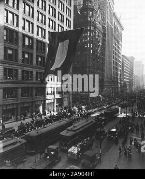 Cerimonie - Illinois - Chicago dimostrazioni di pace - Scena su State Street, Chicago, Illinois Foto Stock