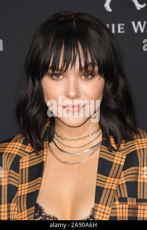 Los Angeles, Stati Uniti d'America. Xi Nov, 2019. Upsahl presso la Columbia Pictures' 'Charlie's Angels' Premiere Mondiale tenutasi al Regency Theatre di Westwood, CA, 11 novembre 2019. Photo credit: Giuseppe Martinez/PictureLux Credito: PictureLux/Hollywood Archive/Alamy Live News Foto Stock