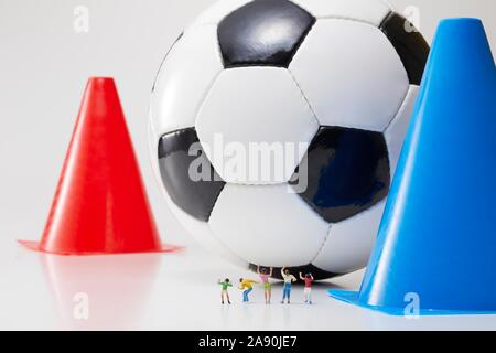 Attrezzature sportive e miniature Foto Stock