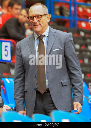 Milano, Italia. Xi Nov, 2019. egidio bianchi, presidente della lega basket serie a - lbaduring AX Armani Exchange Olimpia Milano vs OriOra Pistoia, basket italiana di un campionato di Serie A Milano, Italia, 11 novembre 2019 - LPS/Savino Paolella Credito: Savino Paolella/LP/ZUMA filo/Alamy Live News Foto Stock