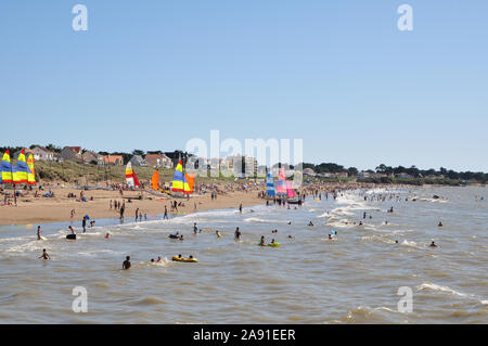 Spiaggia di Tharon, St Michel-Chef-Chef , France Foto Stock