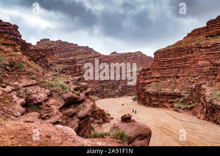 Paesaggio di Wensu Grand Canyon nella contea di Wensu, Aksu Prefettura, a nord-ovest della Cina di Xinjiang Uygur Regione autonoma su Ottobre 14th, 2019. Foto Stock
