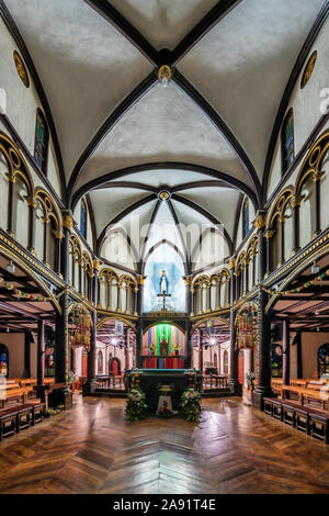 ' Nha tho go ' o chiesa di legno Kon Tum, Vietnam. Foto Stock