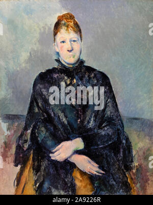 Paul Cezanne, Madame Cézanne, ritratto dipinto, 1885-1887 Foto Stock