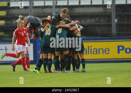 Novembre 12, 2019, Castel di Sangro, Italia: felicità ,italia ,durante la comunità 2021 Qualifiche - Italia Donne vs Donne di Malta, la squadra di calcio italiano a Castel di Sangro, Italia, 12 novembre 2019 - LPS/Renato Olimpio (credito Immagine: © Renato Olimpio/LPS tramite ZUMA filo) Foto Stock