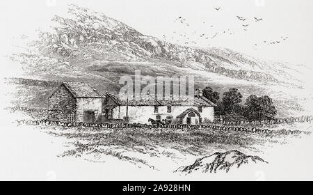 Il Kirkstone Pass Inn. Kirkstone Pass, Lake District, Cumbria, Inghilterra, visto qui nel XIX secolo. In inglese da immagini, pubblicato 1890. Foto Stock