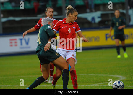 Novembre 12, 2019, Castel di Sangro, Italia: emma lipman , Malta ,durante la comunità 2021 Qualifiche - Italia Donne vs Donne di Malta, la squadra di calcio italiano a Castel di Sangro, Italia, 12 novembre 2019 - LPS/Renato Olimpio (credito Immagine: © Renato Olimpio/LPS tramite ZUMA filo) Foto Stock