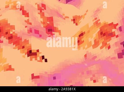 Abstract sfondo con paesaggio topografico mappa e pixel struttura con montagne testurizzata Illustrazione Vettoriale