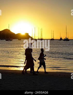 Bequia Tramonto Foto Stock