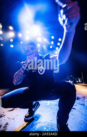 Copenhagen, Danimarca. 07th, novembre 2019. Il rapper americano e paroliere Demrick esegue un concerto dal vivo a Pumpehuset in Copenhagen. (Photo credit: Gonzales foto - Joe Miller). Foto Stock