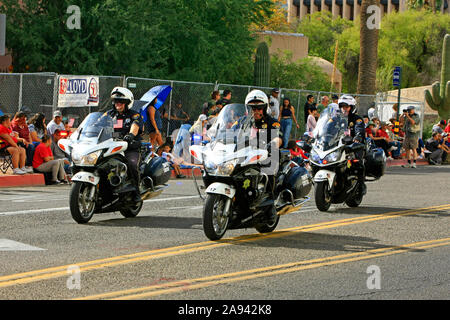 Funerale Escort motocicli di Tucson in Arizona forza di polizia Foto Stock