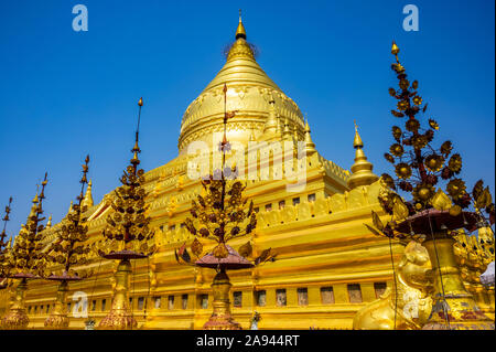 Tempio buddista; Bagan, Regione Mandalay, Myanmar Foto Stock